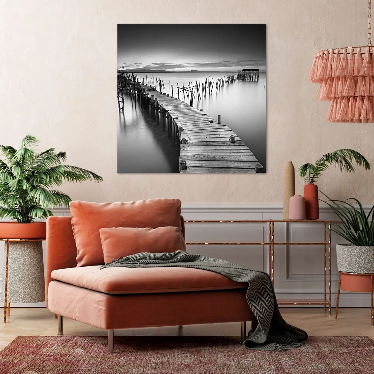 Impression sur toile - Image sur toile - La paix d'un rivage oublié - 60x60 cm