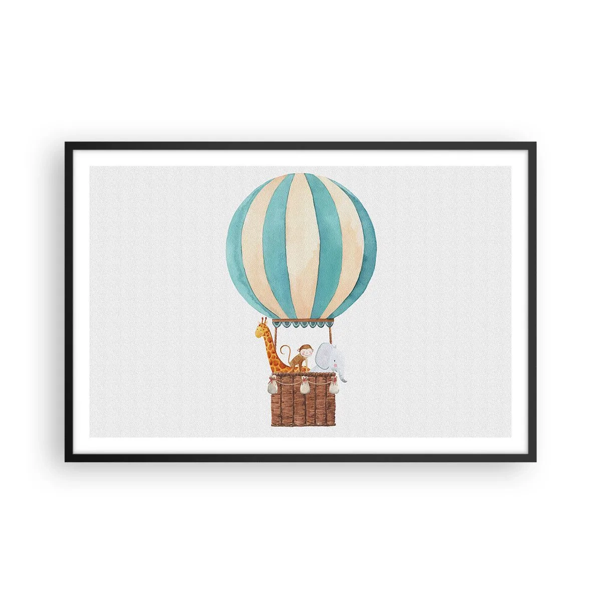 Affiche dans un cadre noir - Poster - Voyage fantastique - 91x61 cm