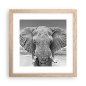 Affiche dans un chêne clair - Poster - Bienvenue dans mon monde - 30x30 cm