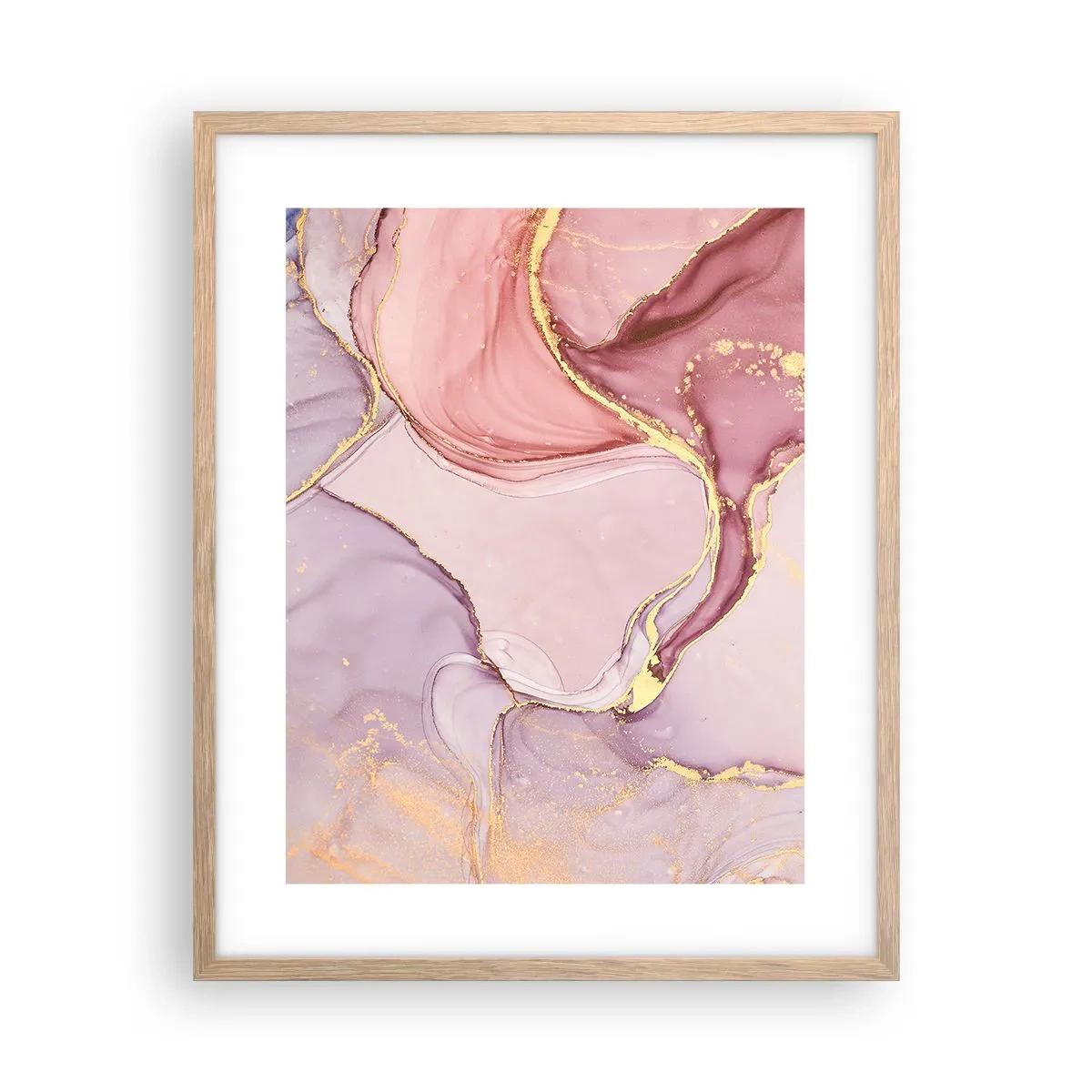 Affiche dans un chêne clair - Poster - Caresse de couleurs - 40x50 cm