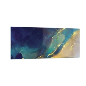 Impression sur verre - Image sur verre - Coulée d'or - 100x40 cm