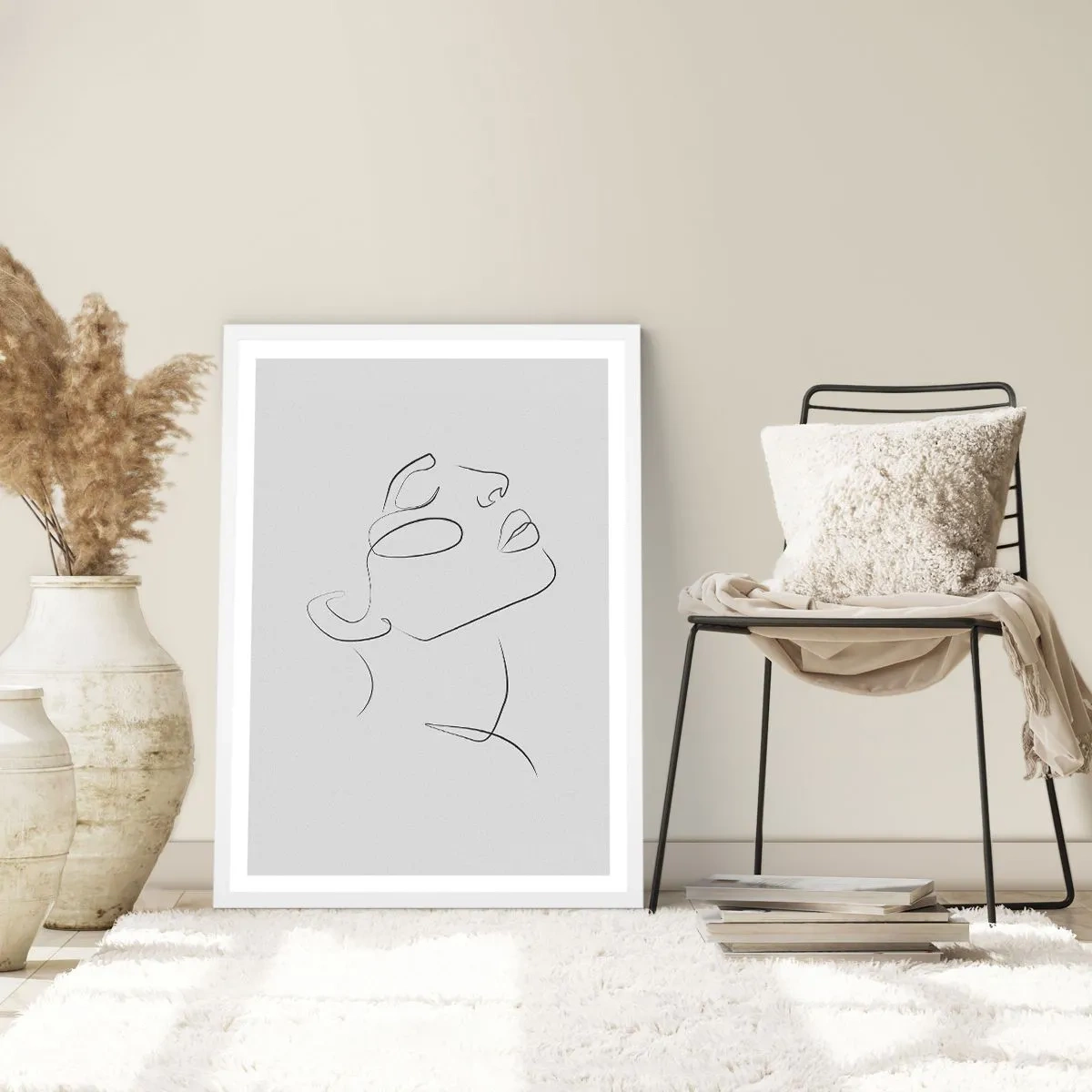 Affiche dans un cadre blanc - Poster - Méandre du rêve - 40x50 cm