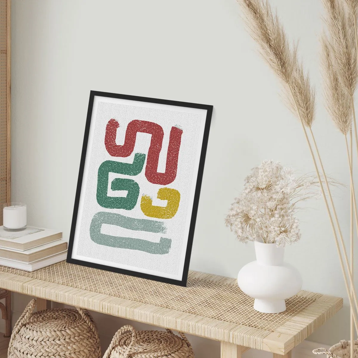 Affiche dans un cadre noir - Poster - Dans une langue inconnue - 40x50 cm