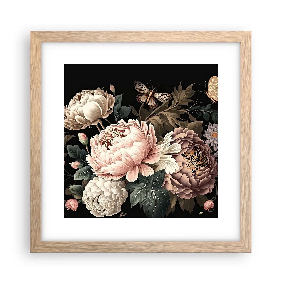 Affiche dans un chêne clair - Poster - De style baroque - 30x30 cm