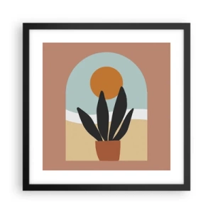 Affiche dans un cadre noir - Poster - Petits bonheurs - 40x40 cm