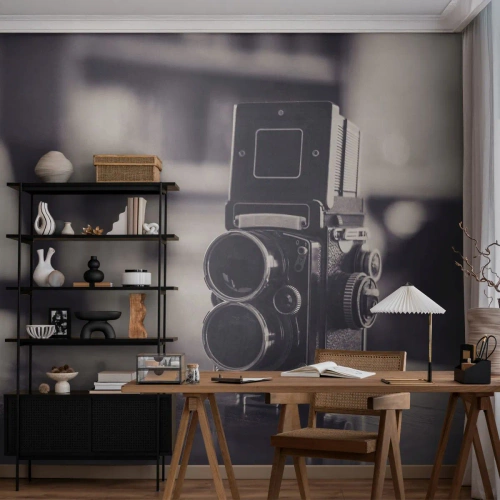 Papier Peint Photo Premium Canvas - La magie de la photographie ancienne - Rétro, Caméra, Ancien - 500x350 cm