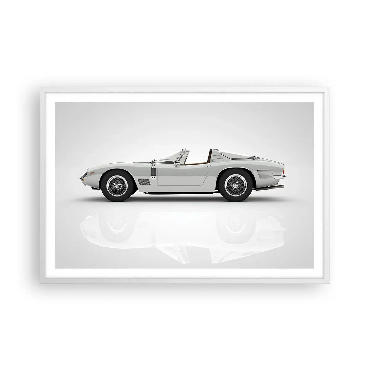 Affiche dans un cadre blanc - Poster - Promesse de plaisir - 91x61 cm