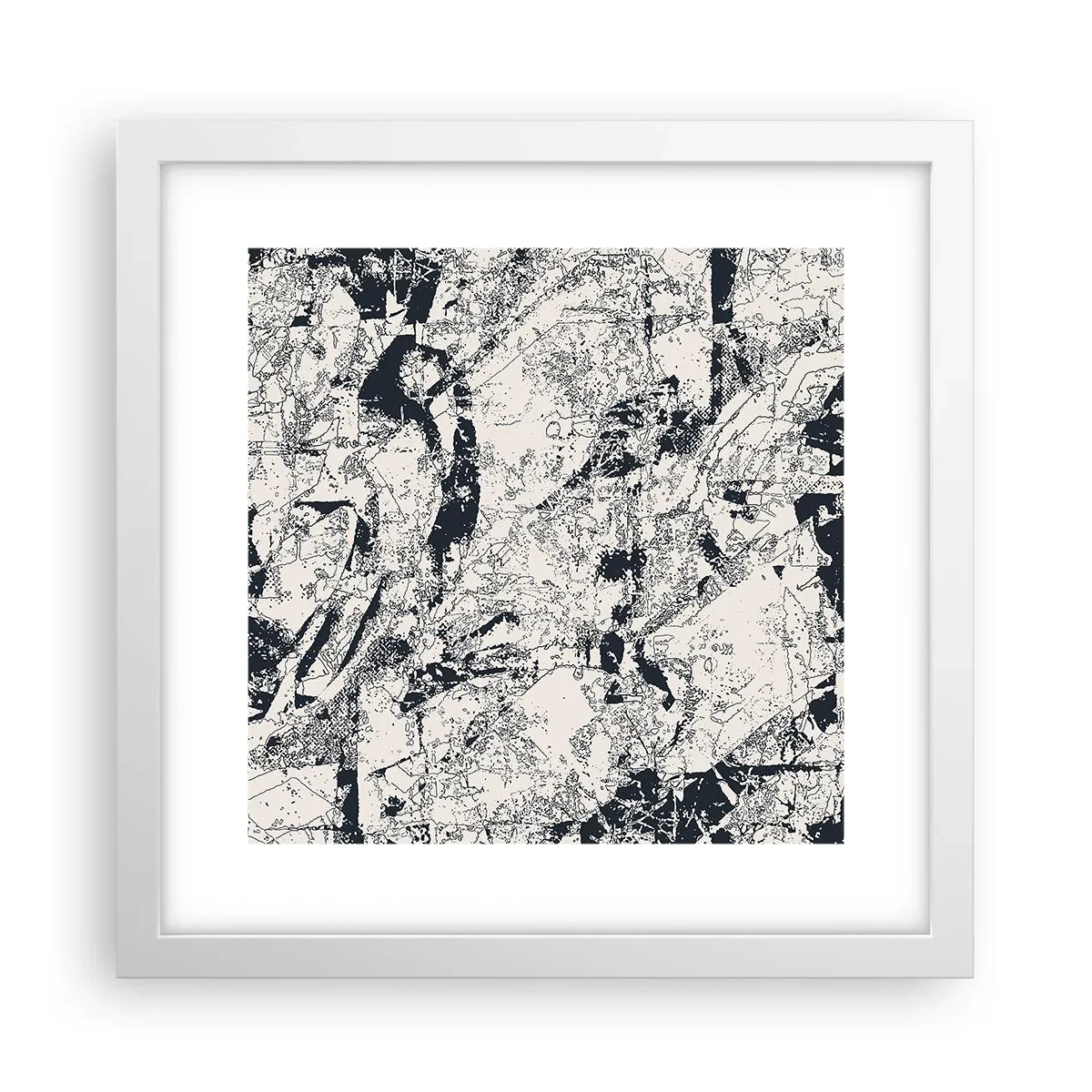 Affiche dans un cadre blanc - Poster - Interpénétration des contraires - 30x30 cm