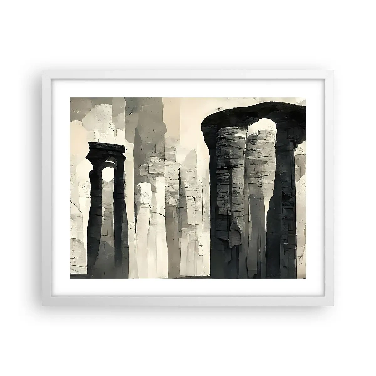 Affiche dans un cadre blanc - Poster - La majesté de l'Antiquité - 50x40 cm