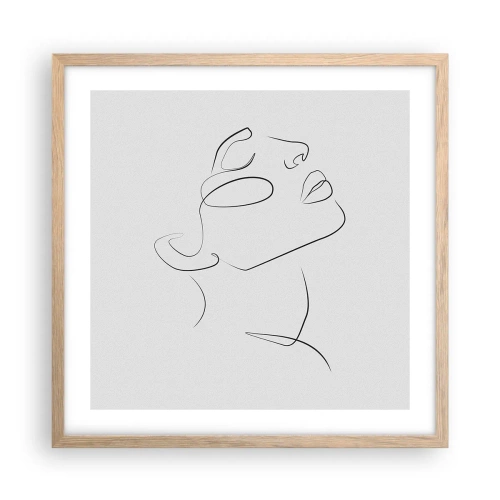 Affiche dans un chêne clair - Poster - Méandre du rêve - 50x50 cm