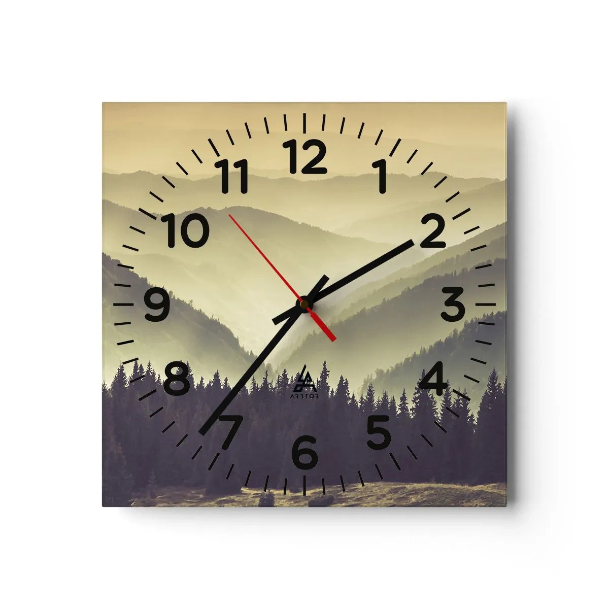 Horloge murale - Pendule murale - Derrière les sept montagnes… - 40x40 cm