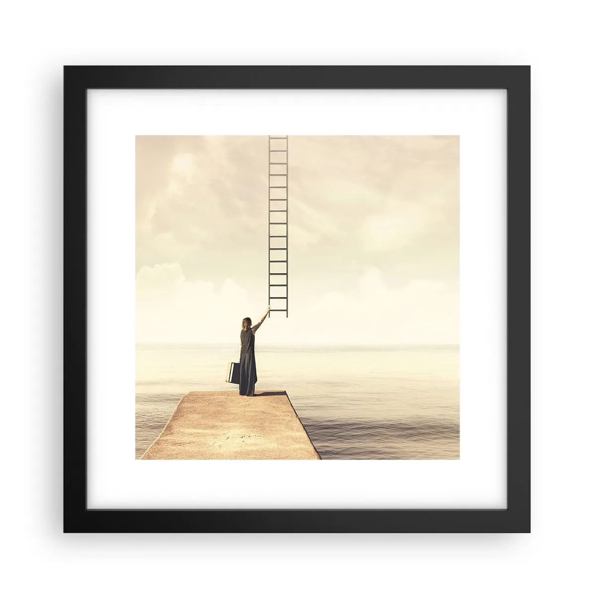 Affiche dans un cadre noir - Poster - Voyage magique - 30x30 cm