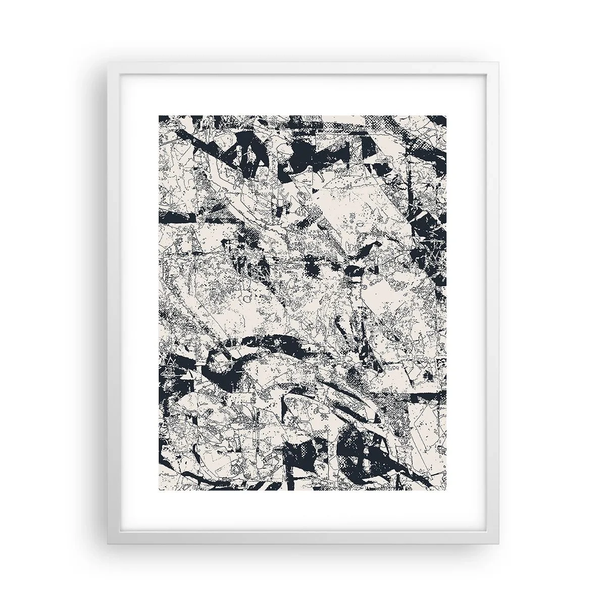 Affiche dans un cadre blanc - Poster - Interpénétration des contraires - 40x50 cm