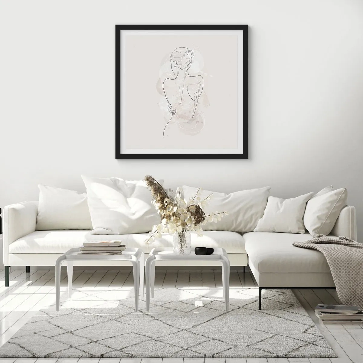 Affiche dans un cadre noir - Poster - Comme un instrument sensible - 40x40 cm