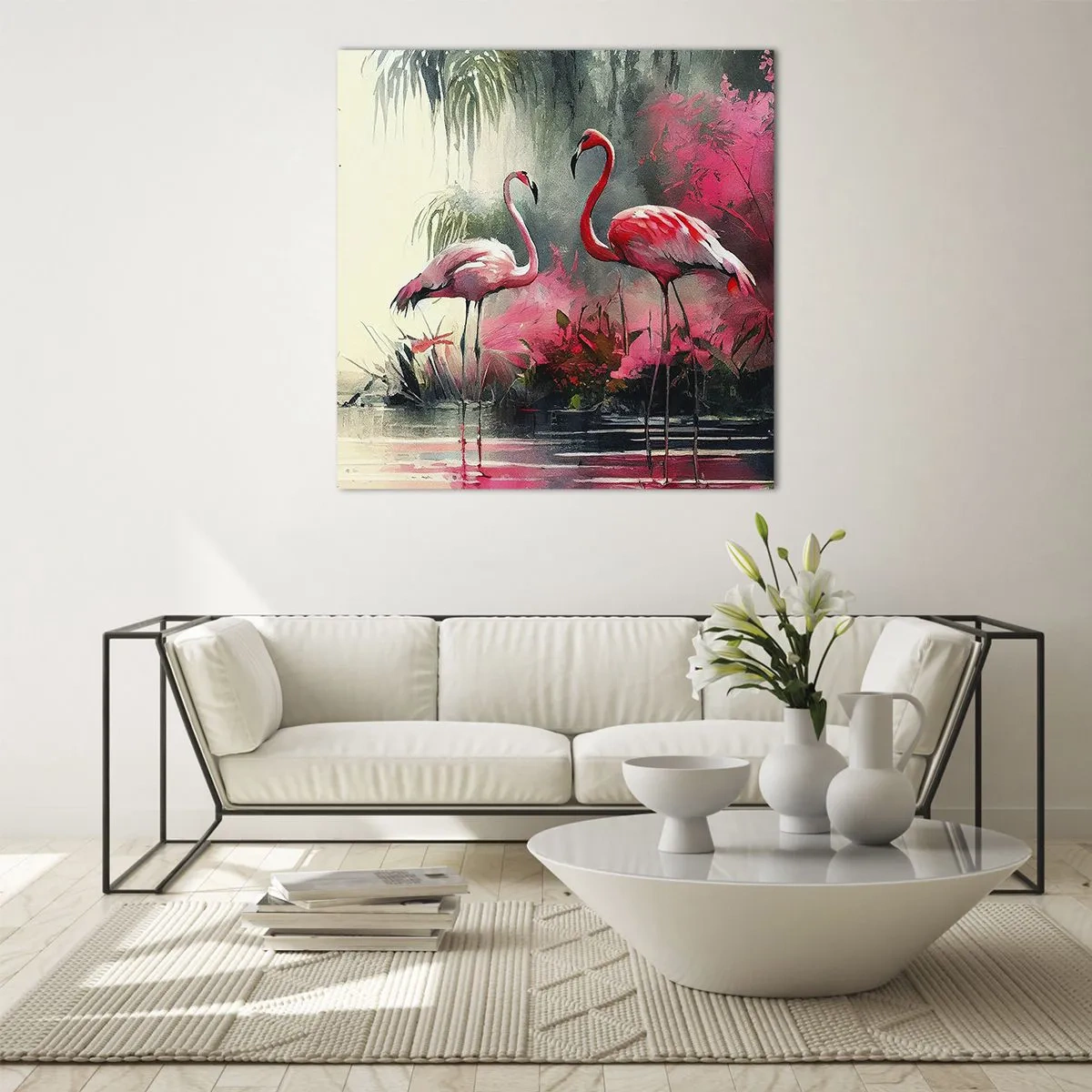 Impression sur verre - Image sur verre - Une leçon de grâce naturelle - 70x70 cm