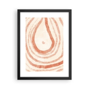 Affiche dans un cadre noir - Poster - Cercles de corail – composition - 30x40 cm