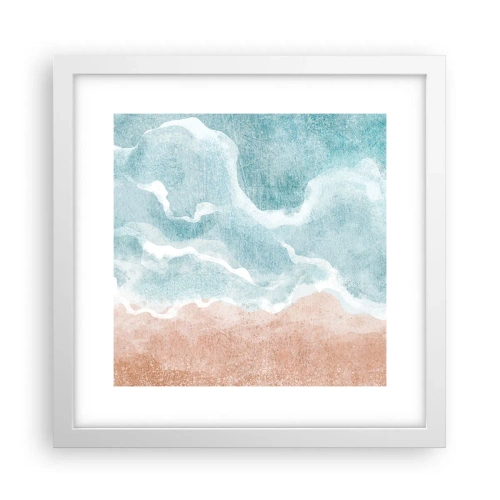 Affiche dans un cadre blanc - Poster - Abstraction du nuage - 30x30 cm