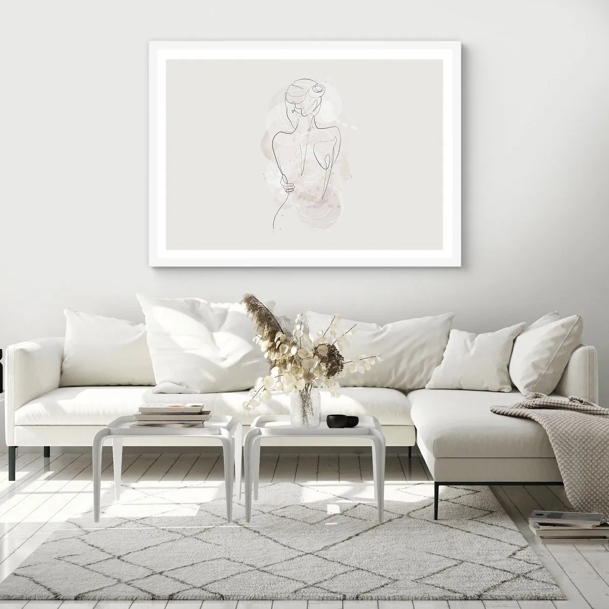 Affiche dans un cadre blanc - Poster - Comme un instrument sensible - 70x50 cm