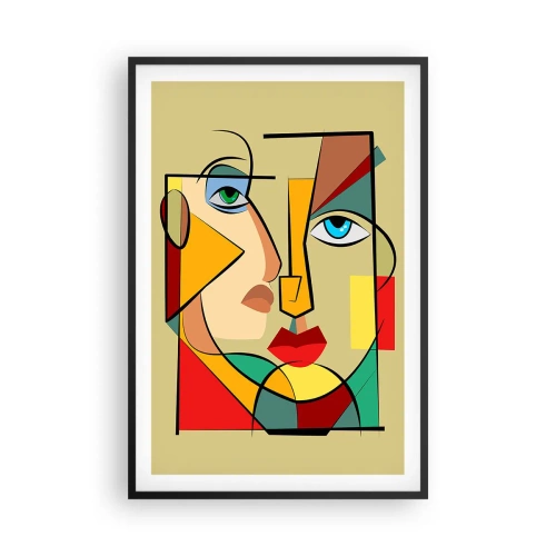 Affiche dans un cadre noir - Poster - Paire assortie - 61x91 cm