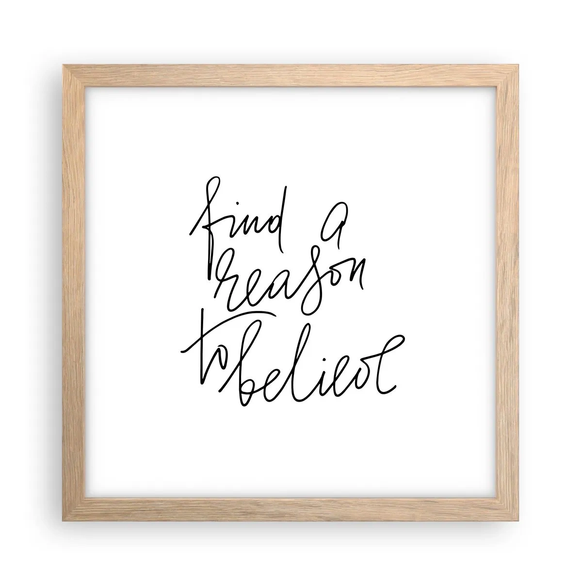 Affiche dans un chêne clair - Poster - C'est possible - 30x30 cm