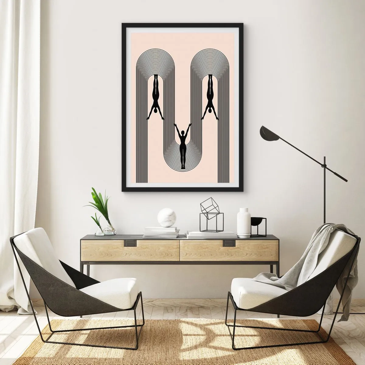 Affiche dans un cadre noir - Poster - Les jambes en l’air - 61x91 cm