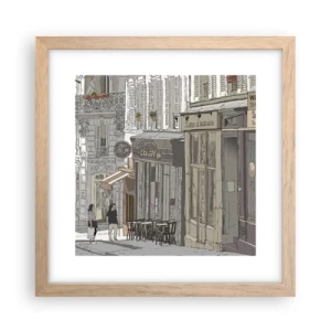 Affiche dans un chêne clair - Poster - Joie de la ville - 30x30 cm