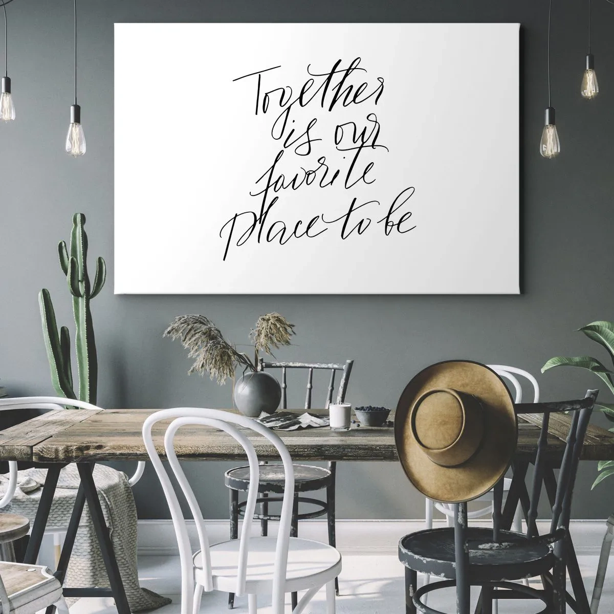 Impression sur toile - Image sur toile - Inscription typographique dans un style élégant sur fond blanc - 100x70cm - Vous aussi vous le sentez? - Décoration murale moderne pour le salon et la chambre ARTTOR