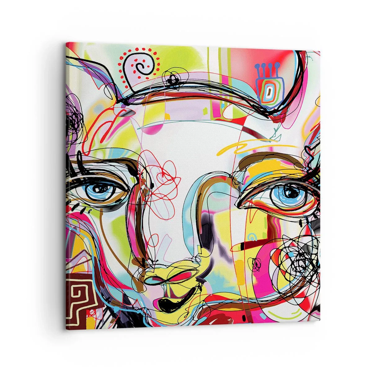 Impression sur toile - Image sur toile - La richesse de l'Art du chat - 50x50 cm