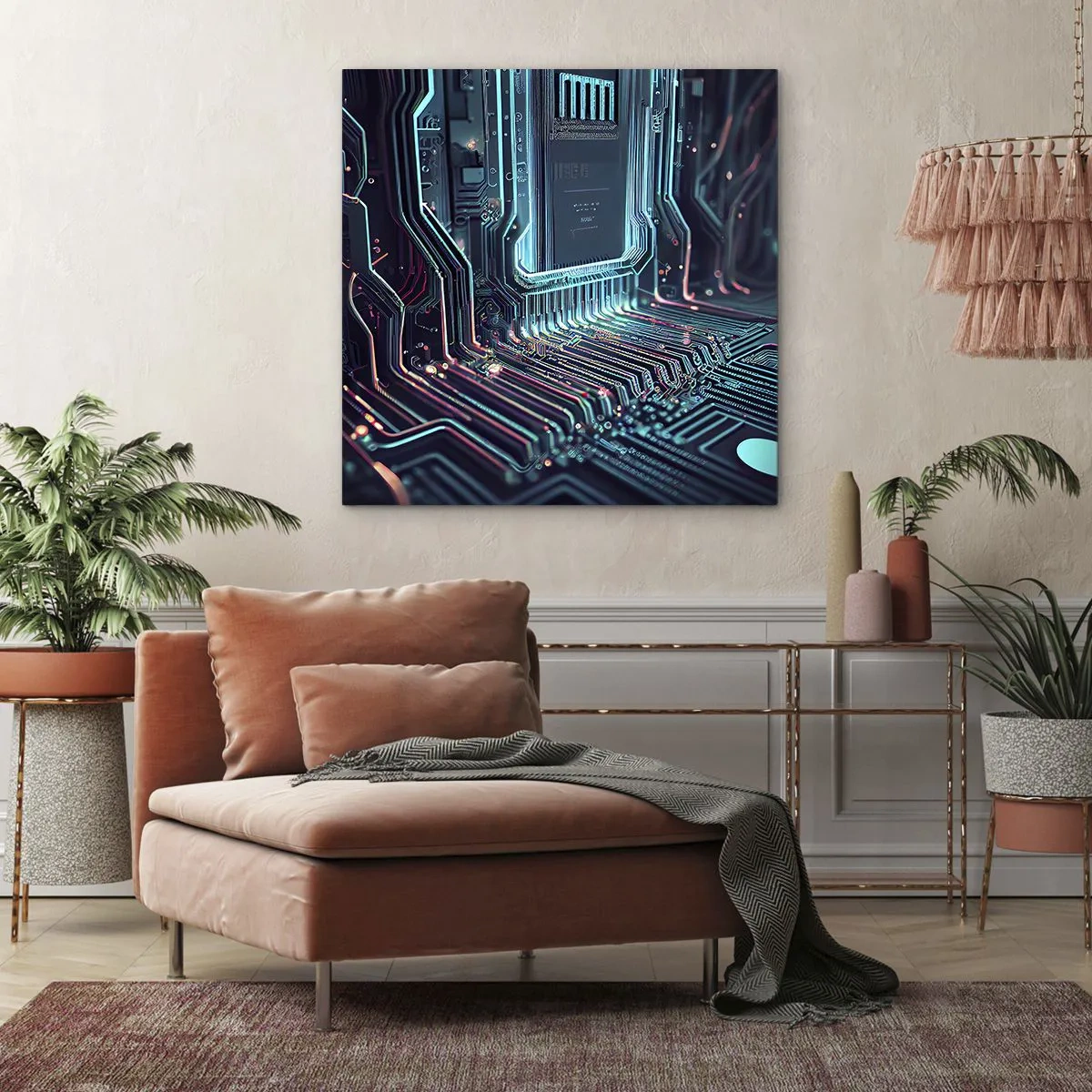 Impression sur toile - Image sur toile - Je pense comme ça… - 70x70 cm