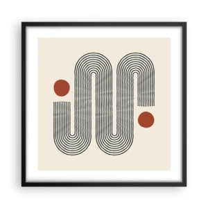 Affiche dans un cadre noir - Poster - Du début à la fin - 50x50 cm