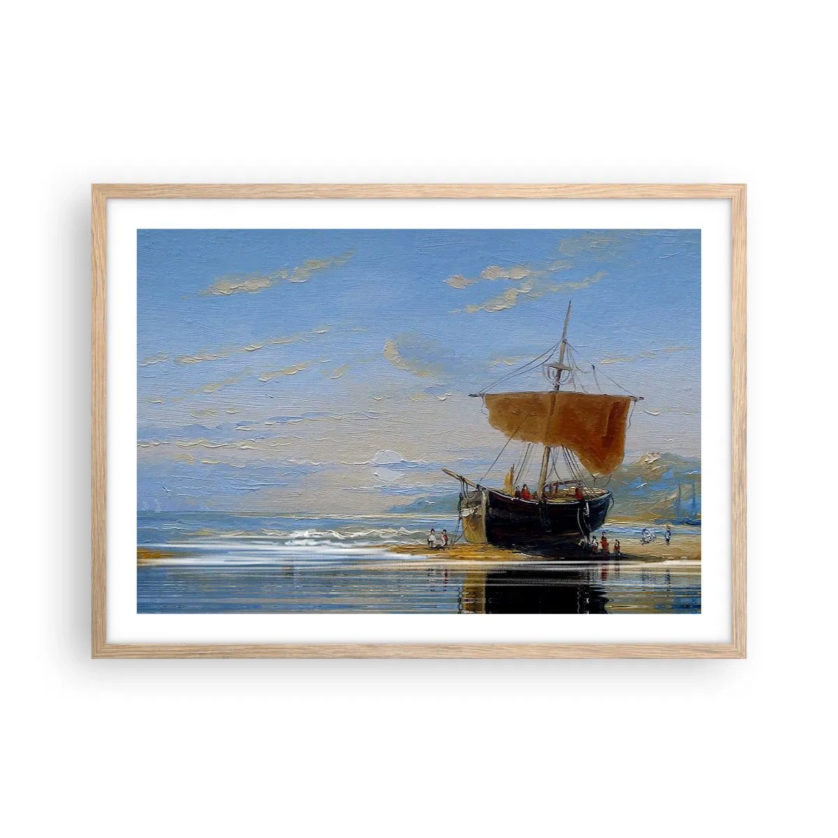 Affiche dans un chêne clair - Poster - Eau, terre, air - 70x50 cm