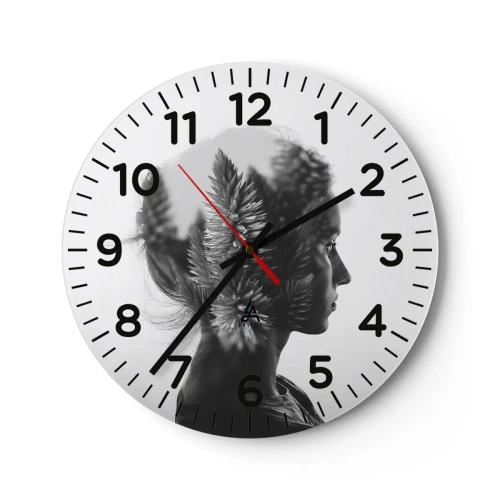 Horloge murale - Pendule murale - Dame de la pinède - 30x30 cm