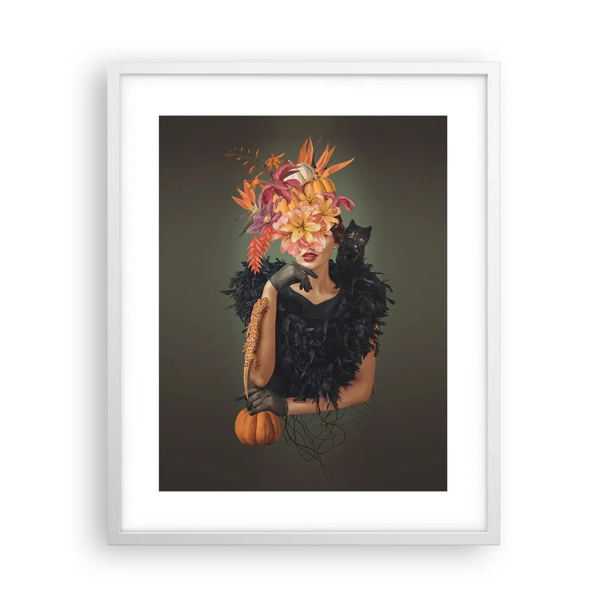 Affiche dans un cadre blanc - Poster - Sort de sorcière - 40x50 cm