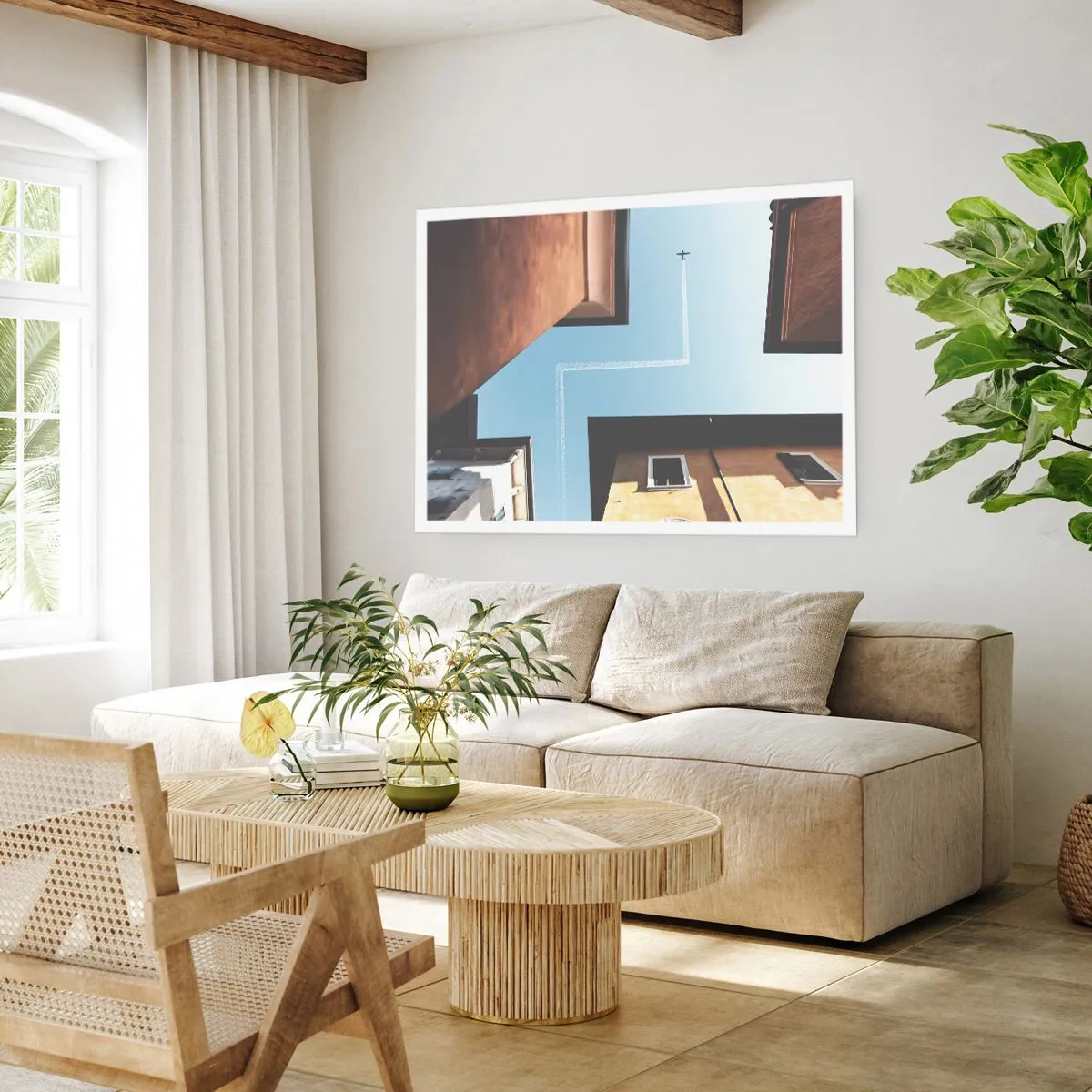 Affiche - Poster - Au-dessus du labyrinthe de la ville - 91x61 cm