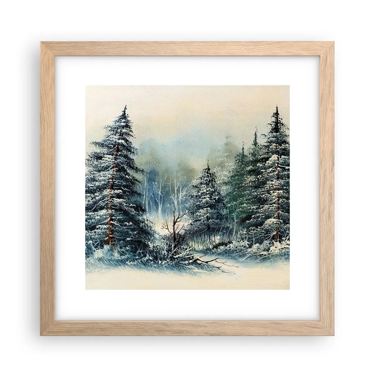 Affiche dans un chêne clair - Poster - Prêt pour les fêtes - 30x30 cm