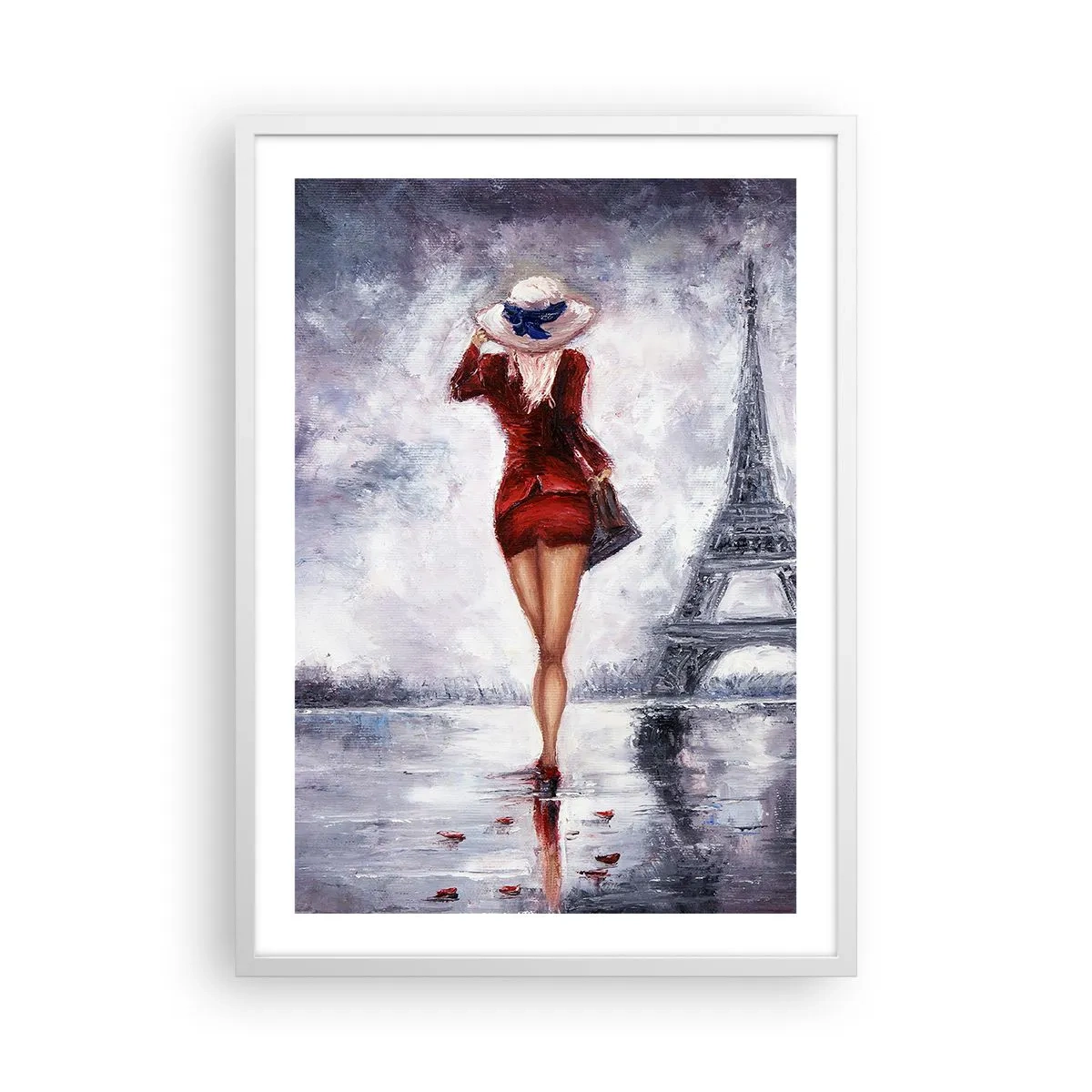 Affiche dans un cadre blanc - Poster - Symbole parisien - 50x70 cm