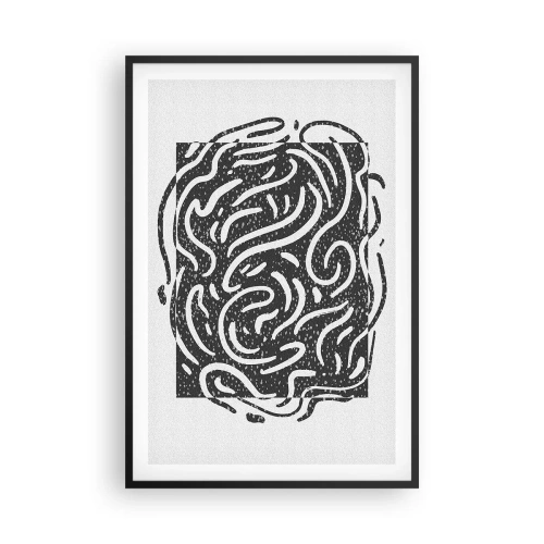 Affiche dans un cadre noir - Poster - Abstraction : la danse de la joie - 61x91 cm