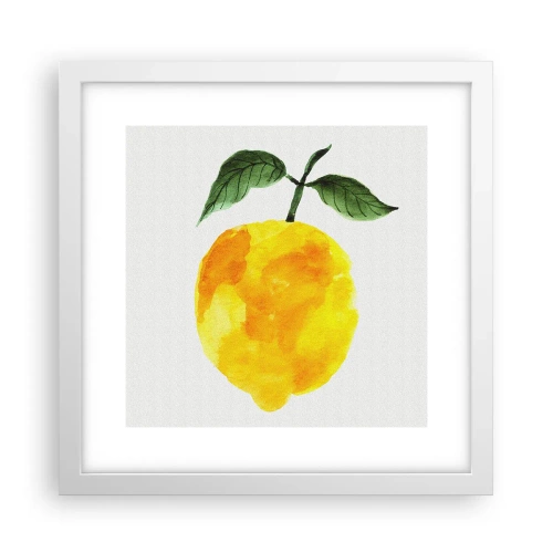 Affiche dans un cadre blanc - Poster - Comment reconnaitre le goût du soleil - 30x30 cm