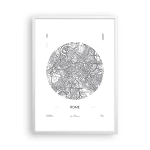 Affiche dans un cadre blanc - Poster - Anatomie de Rome - 50x70 cm