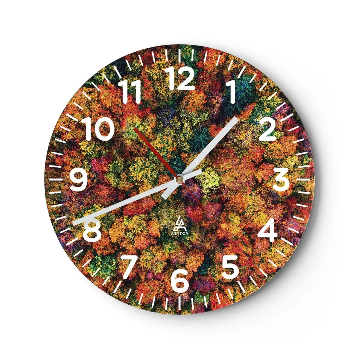 Horloge murale - Pendule murale - Bouquet d'arbres automnal - 40x40 cm