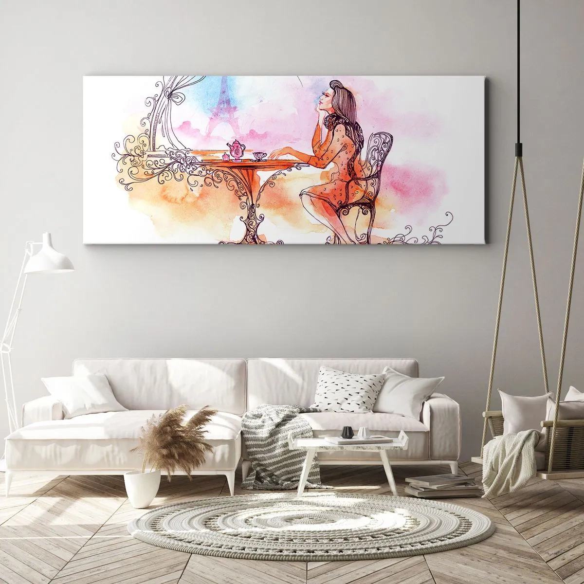 Impression sur toile - Image sur toile - Le chic parisien - 90x30 cm