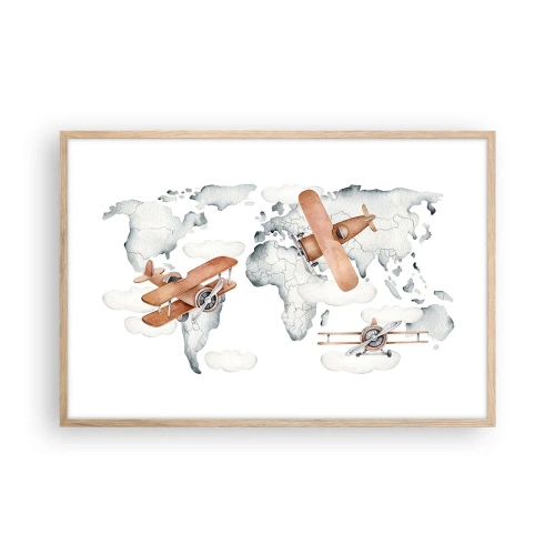 Affiche dans un chêne clair - Poster - Dans un esprit pionnier - 91x61 cm