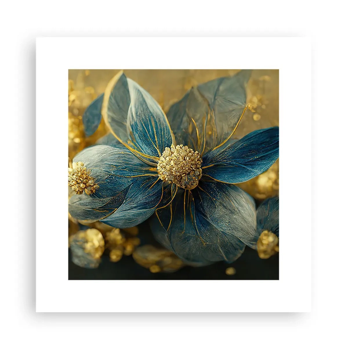 Affiche - Poster - Fleurir avec de l'or - 30x30 cm