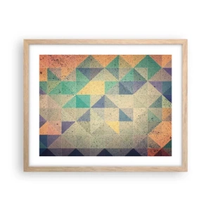 Affiche dans un chêne clair - Poster - République des triangles - 50x40 cm