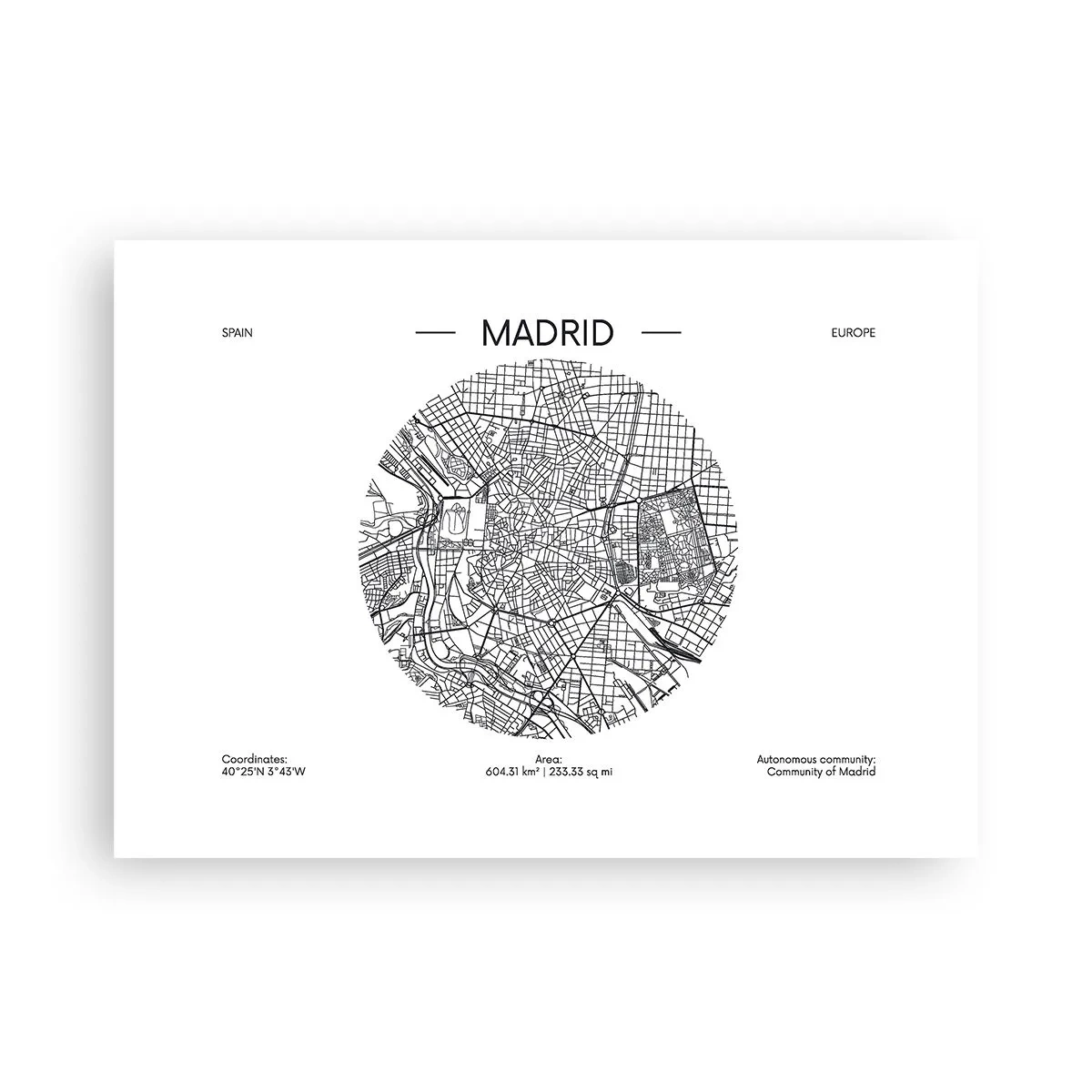Affiche - Poster - Anatomie de Madrid - 70x50 cm