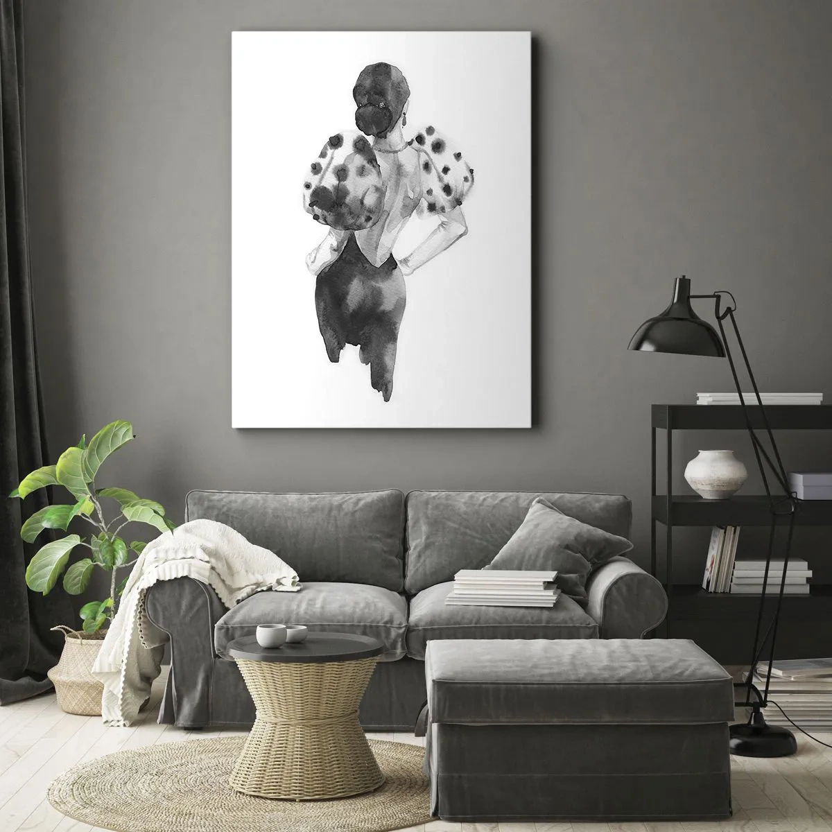 Impression sur toile - Image sur toile - Elle est passée juste à côté - 45x80 cm