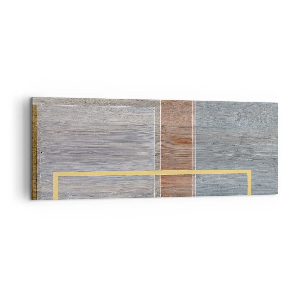 Impression sur toile - Image sur toile - Composition géométrique aux couleurs pastel avec des rectangles - 140x50cm - Simple et calme - Décoration murale moderne pour le salon et la chambre ARTTOR