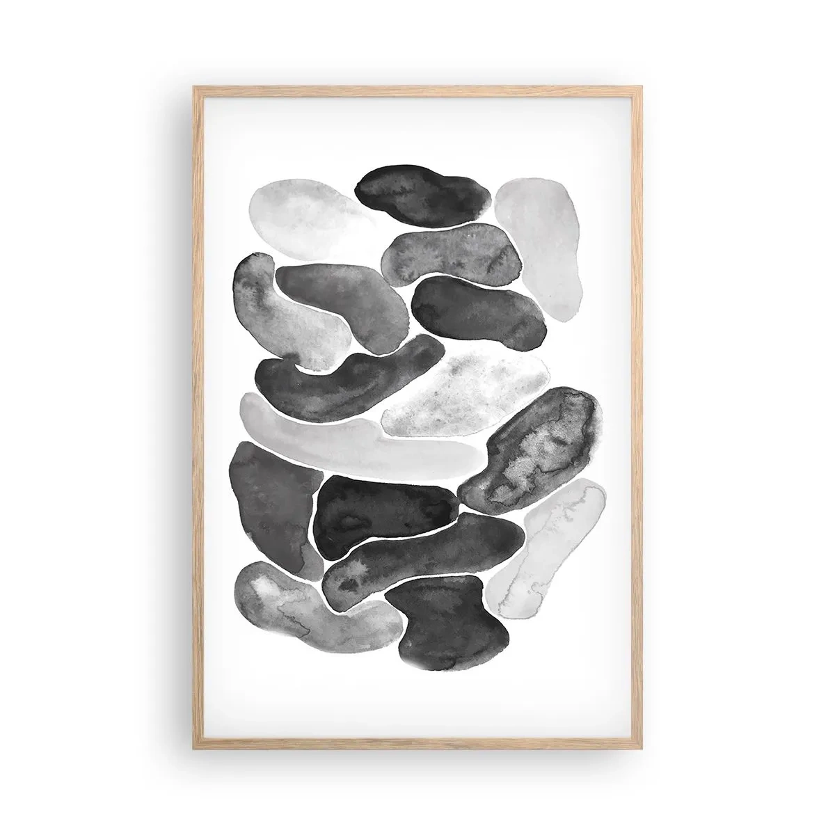 Affiche dans un chêne clair - Poster - Abstraction rocheuse - 61x91 cm