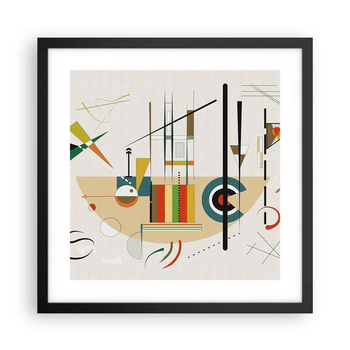 Affiche dans un cadre noir - Poster - Et le monde s’amuse - 40x40 cm