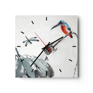 Horloge murale - Pendule murale - La vie du champ - 40x40 cm